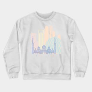 ABU DHABI SKYLINE POSTER PASTEL Crewneck Sweatshirt